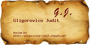 Gligorovics Judit névjegykártya